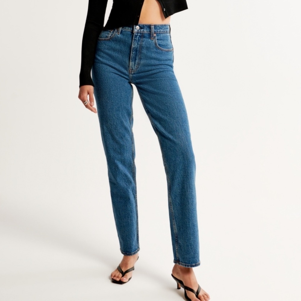 Abercrombie 90s straight ultra high rise straight jeans